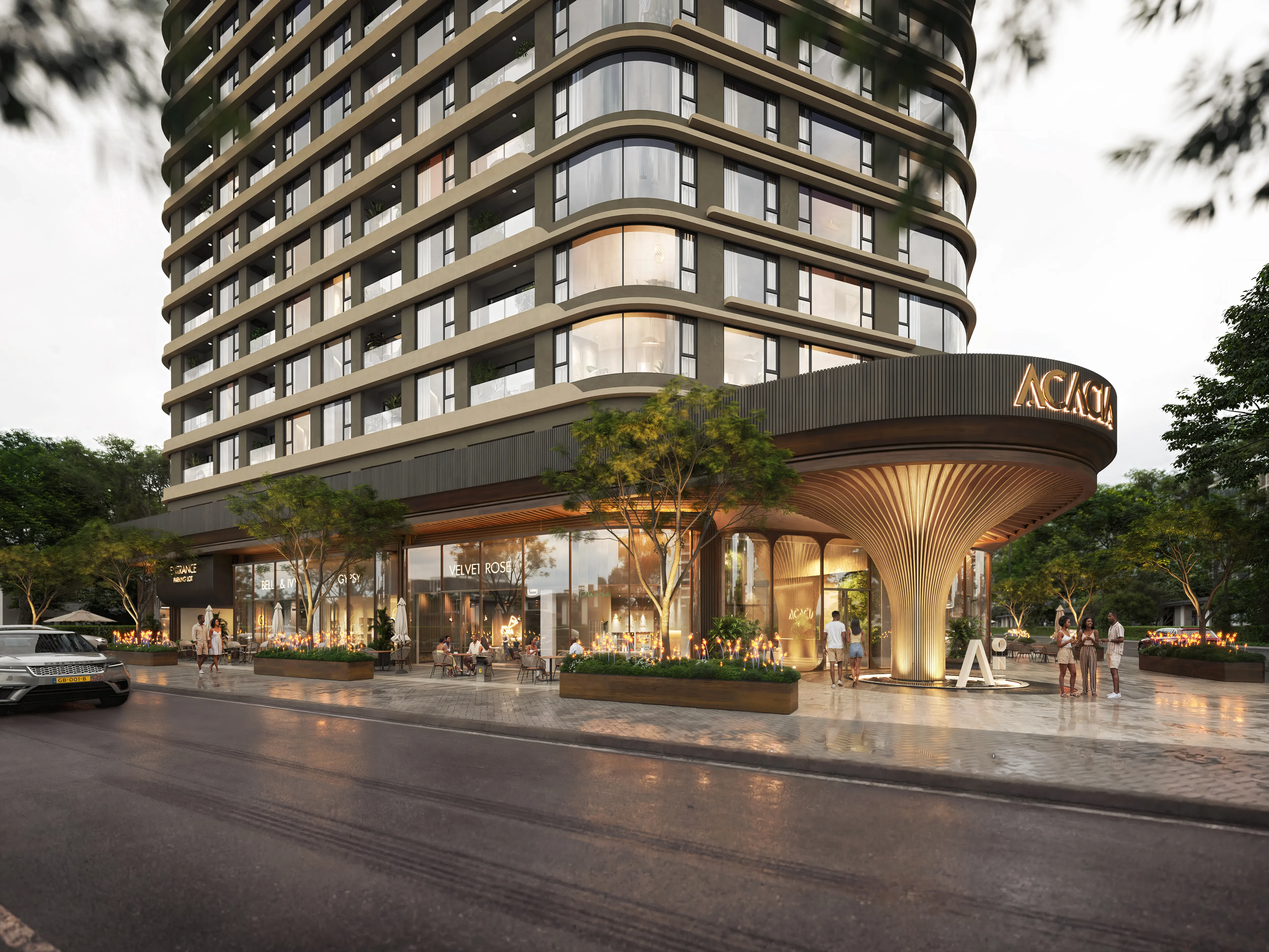 Main entrance to Acacia