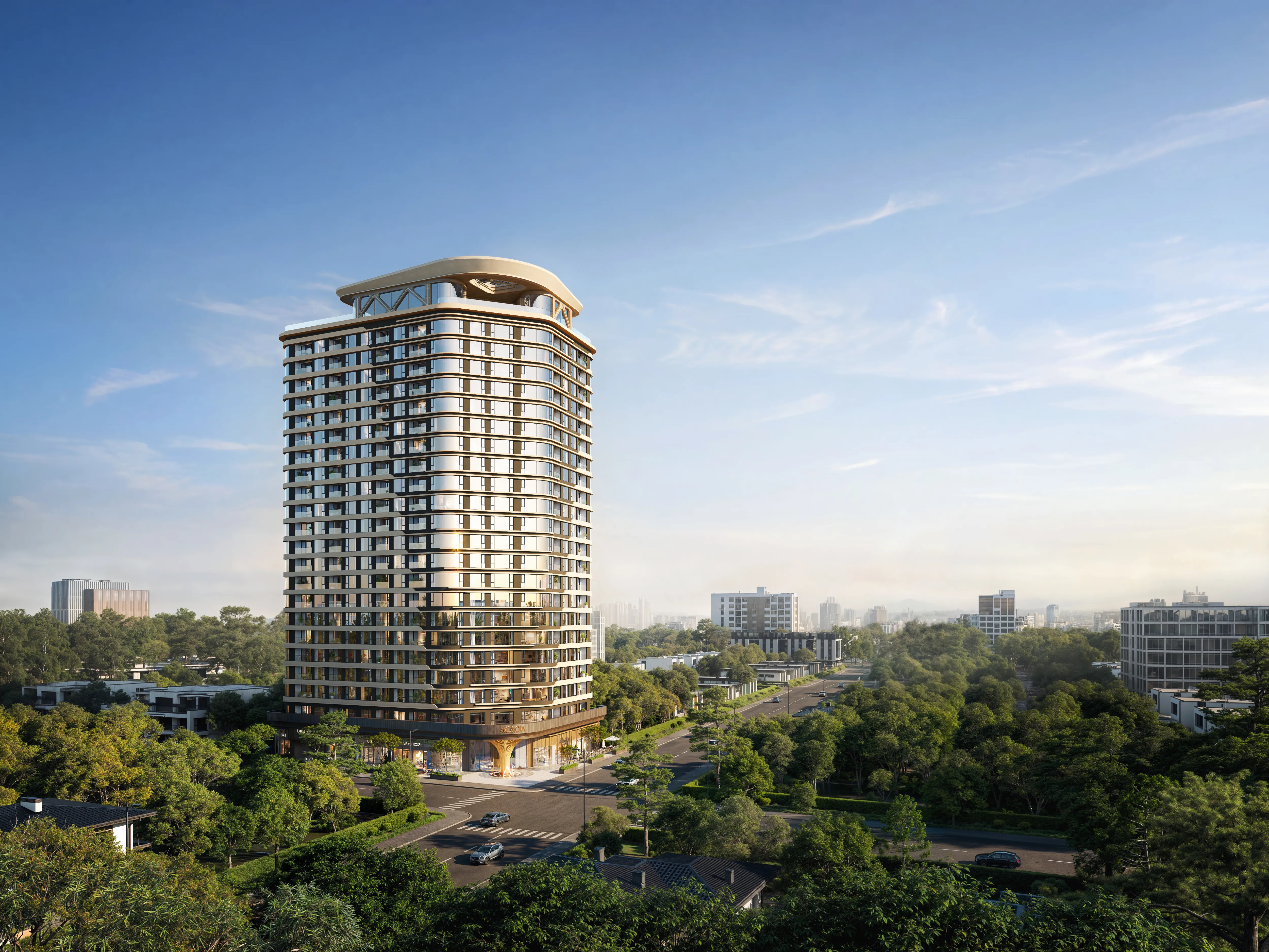 Acacia exterior highlight