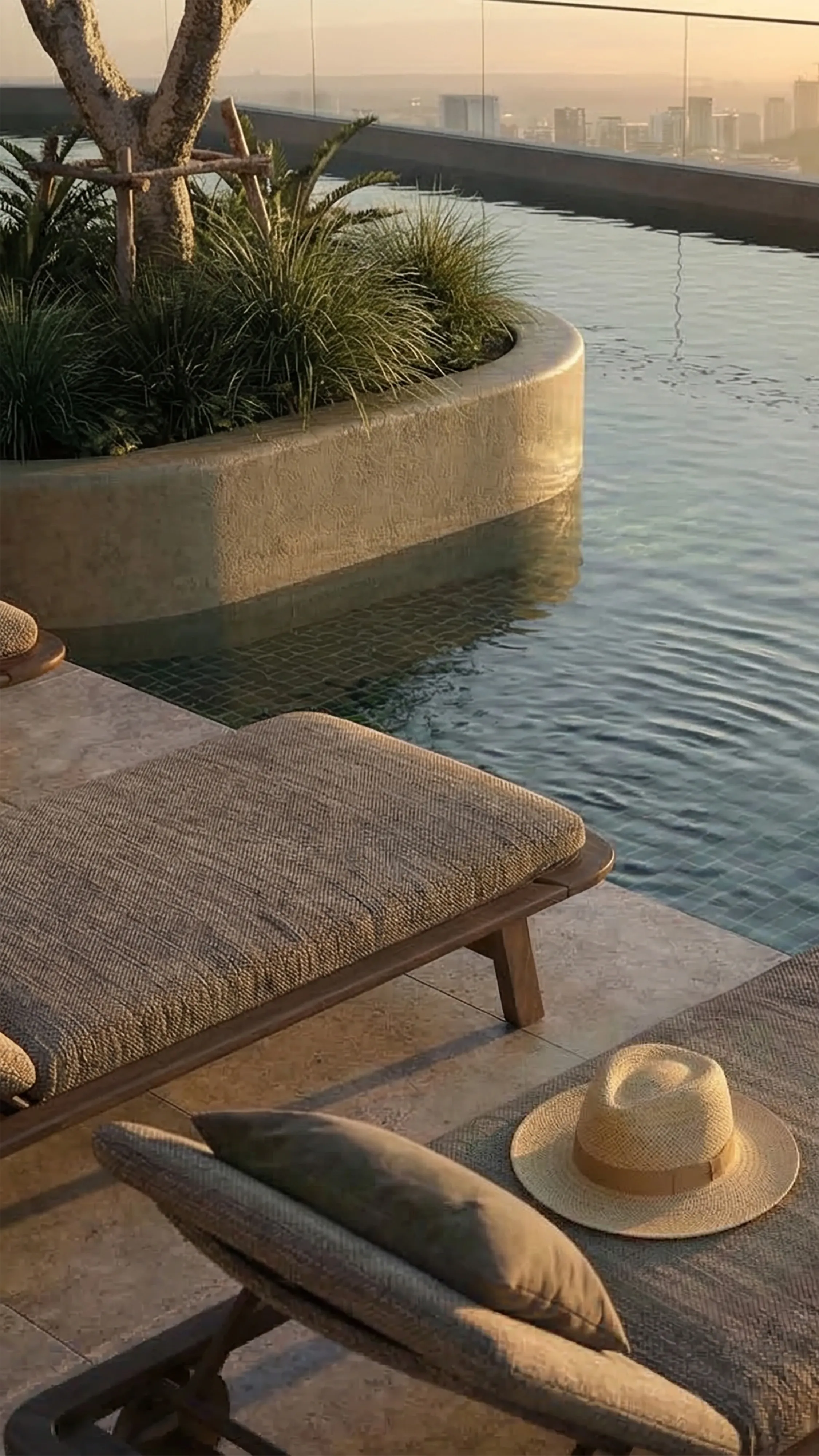 Poolside at Acacia rooftop