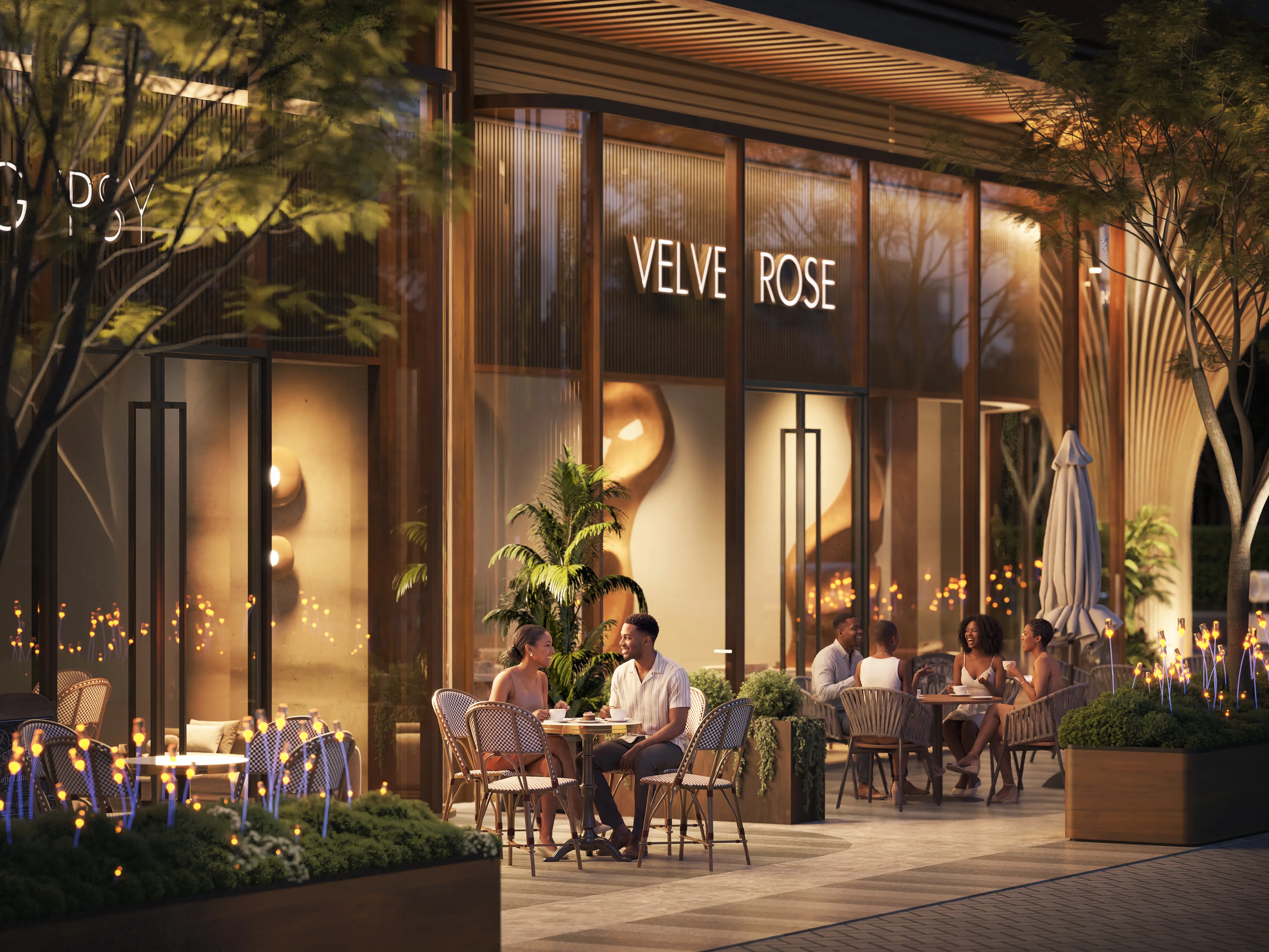 Street-level retail frontage at Acacia