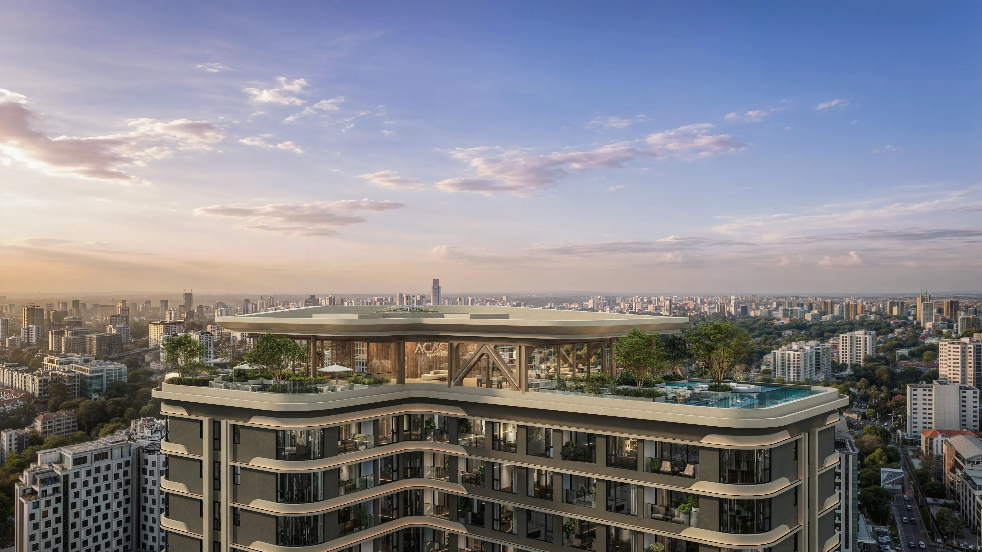 Elevated terrace at Acacia